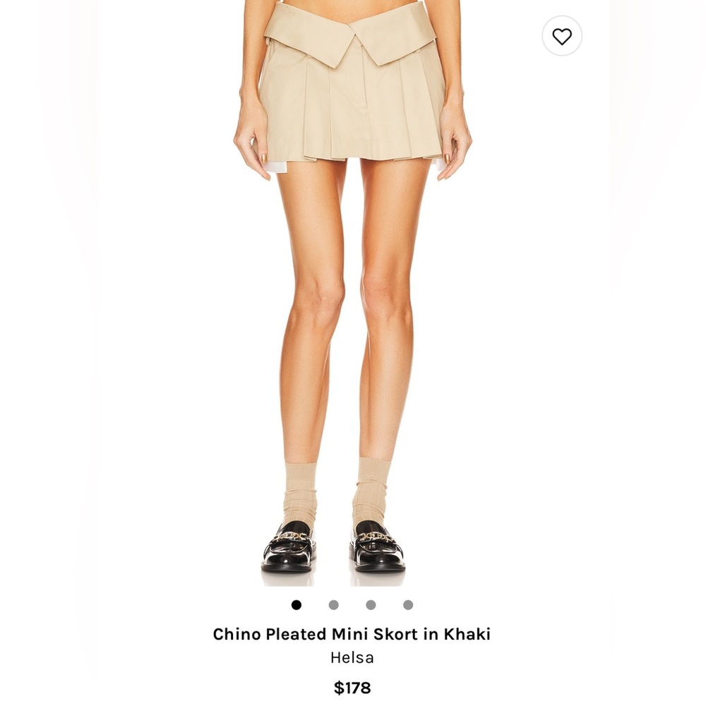 HELSA khaki pleated skirt SOLD OUT size S